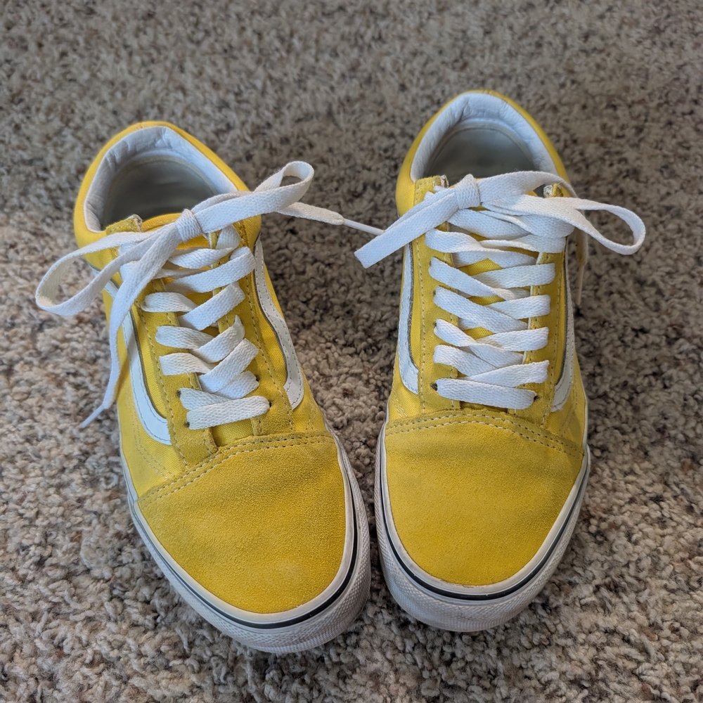 Vans Yellow and White Women's Sneakers